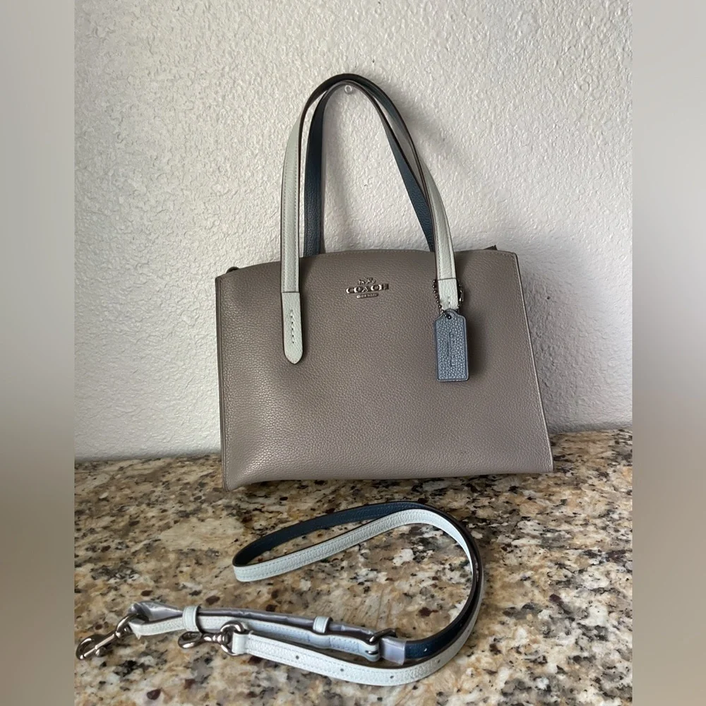 Coach Charlie Carryall 28 with Snakeskin Detail and Strap - Picture 3 of 14
